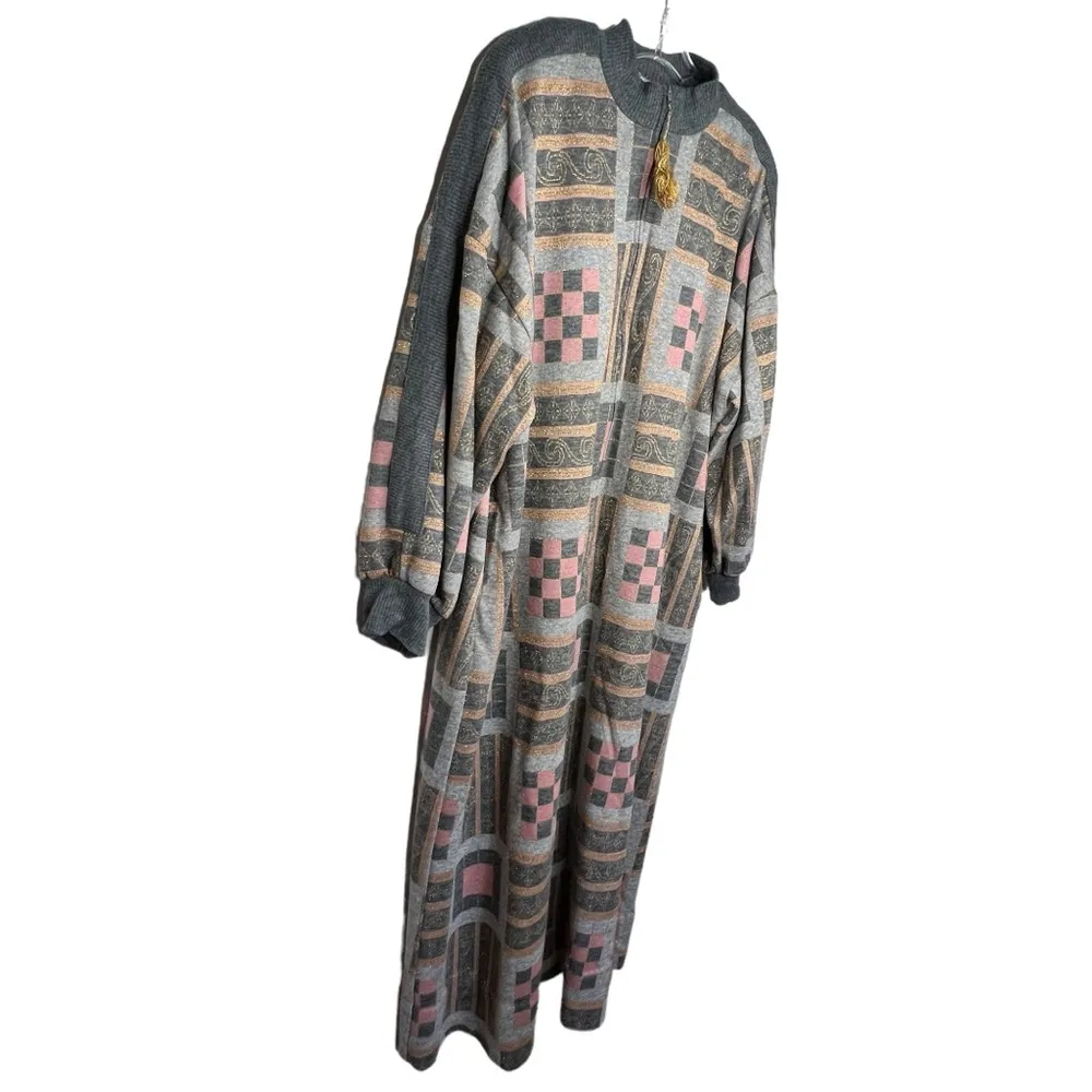 Vintage Designer Coat‎ House Coat Robe Pink Size XL - Image 4