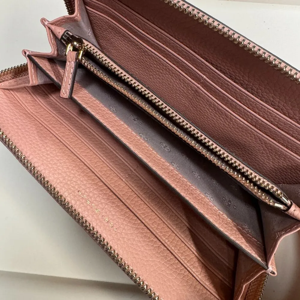 Tory Burch thea mult gusset zip continental wallet 67306 in pink moon - Image 2