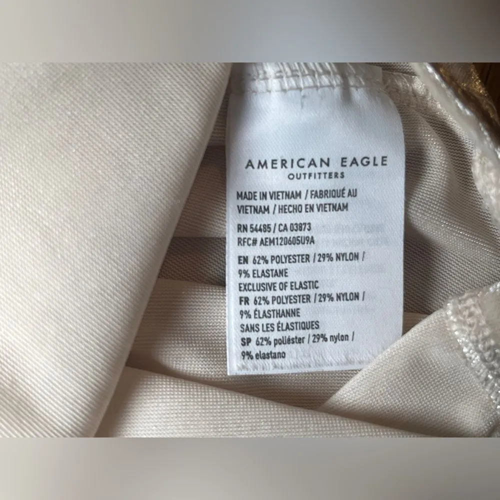 American Eagle Ivory/Cream Velvet Babydoll Ruffle Edge
Tank Size XS - Image 5