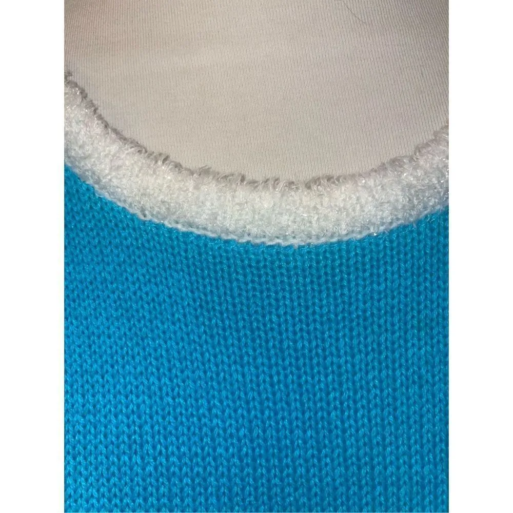 The Quacker Factory Blue Long Sleeve Light Up Long Sleeve Sweater Size - Image 7