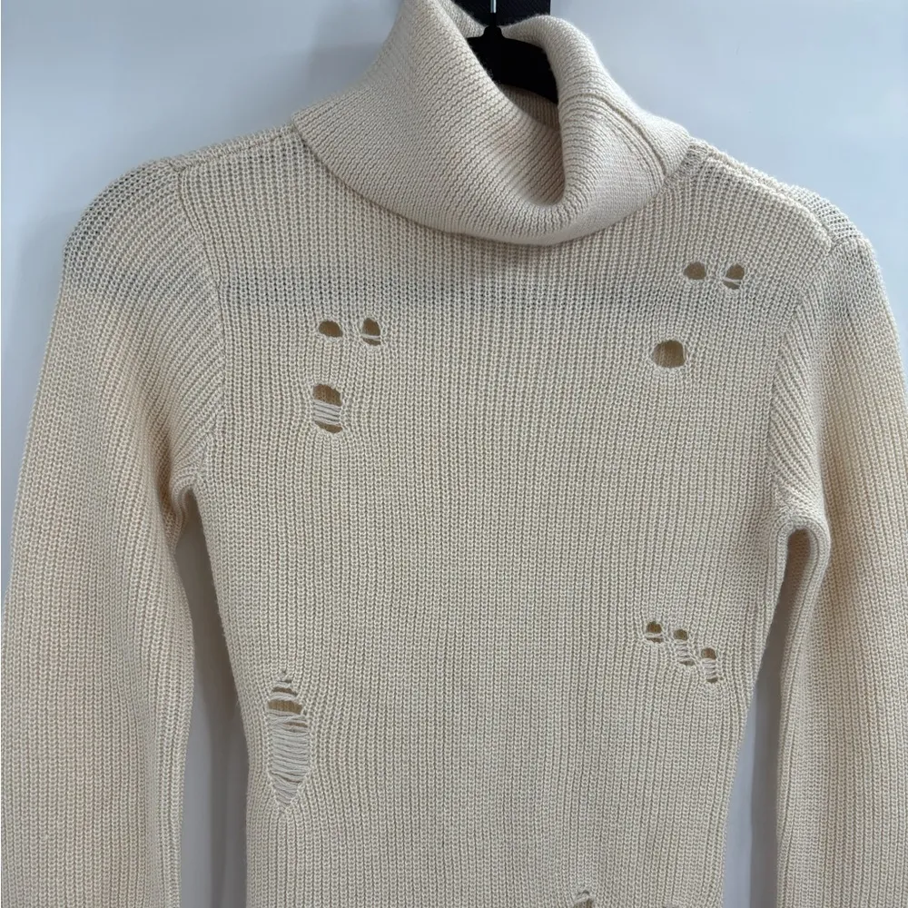 Revolve lovers + friends Keeney wool blend crochet knit distress Dress size xxs - Image 6