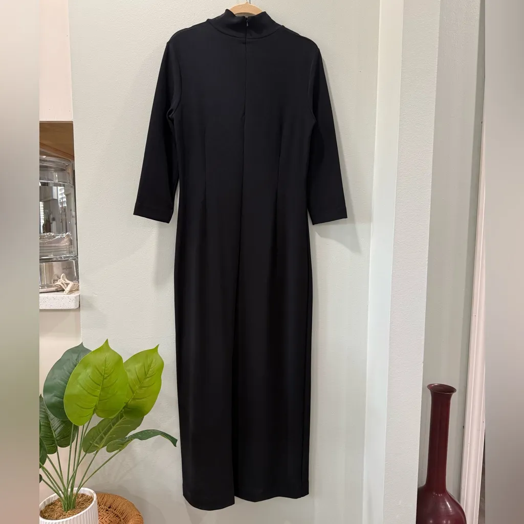 Boston Proper Black Long Sleeve Dress - Image 6