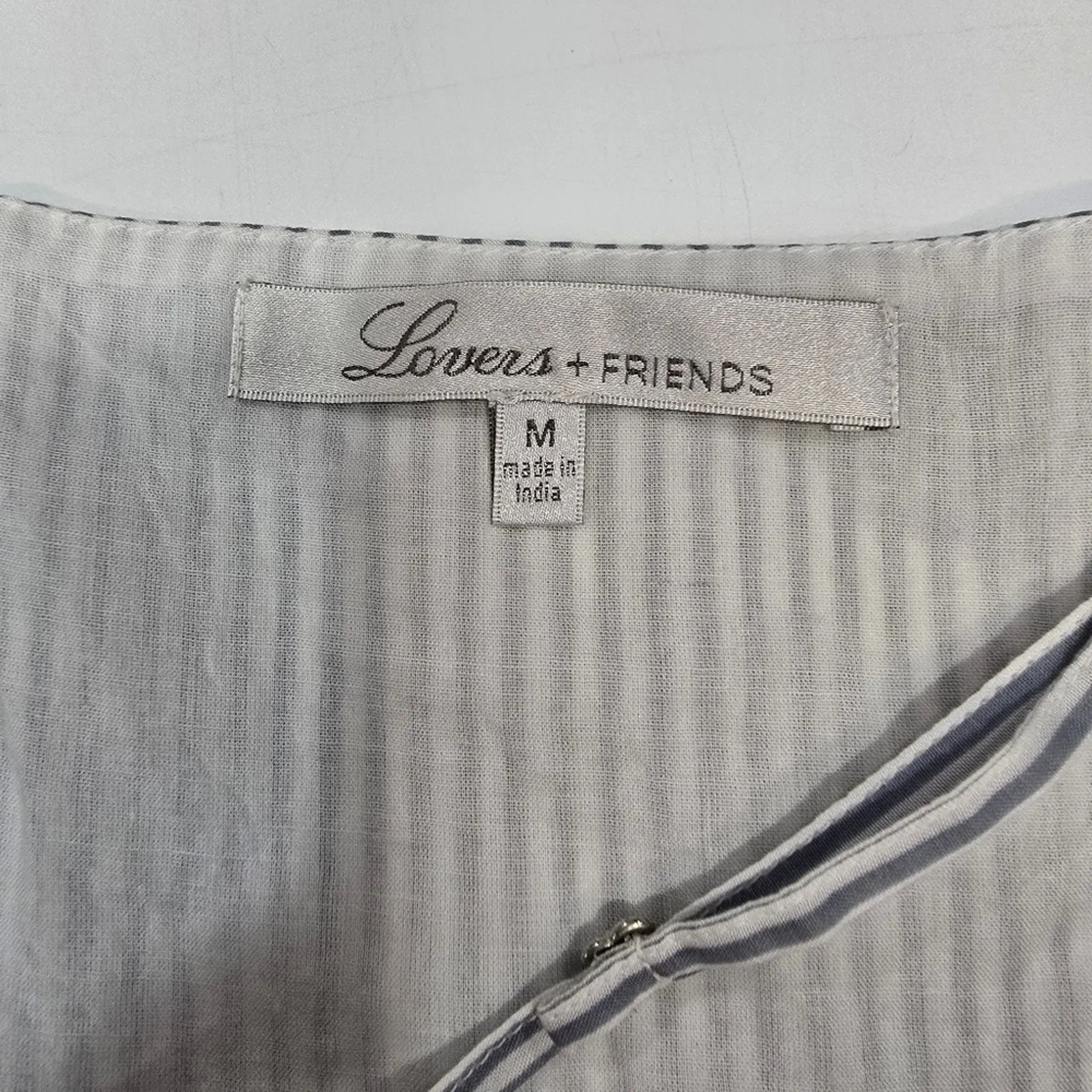 Lovers and Friends Lemon Lime Dress in Blue Jay Stripe Medium - Image 8