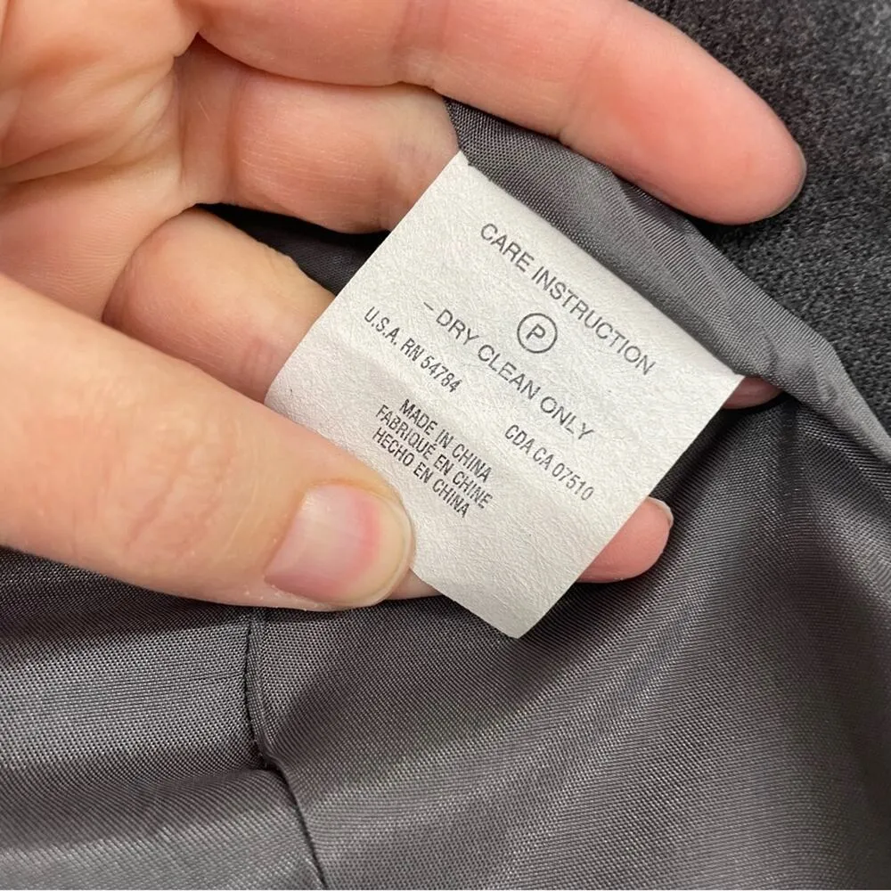 Emanuel Ungaro Grey Wool Fitted Button Down Blazer Women’s 6 Preppy Office Work Gray - Image 6