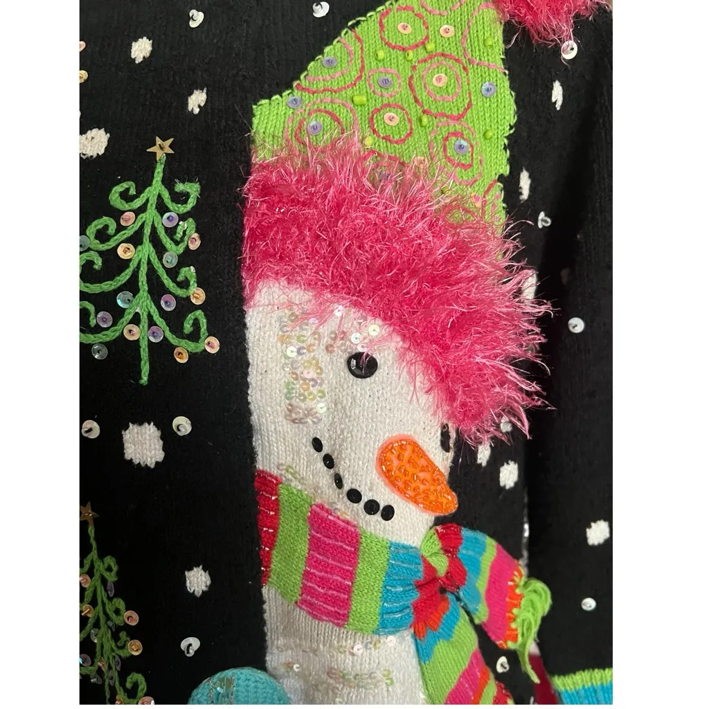 Vintage Design Options By Philip & Jane Gordon 3D Sweater Cardigan SZ. L.. Size L - Image 6