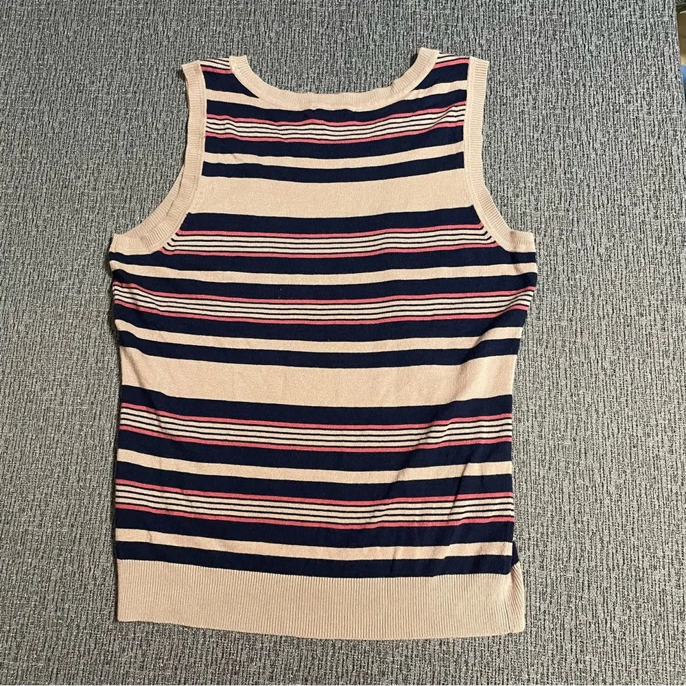 Halogen Women’s Striped Sweater Tank Top - Image 4