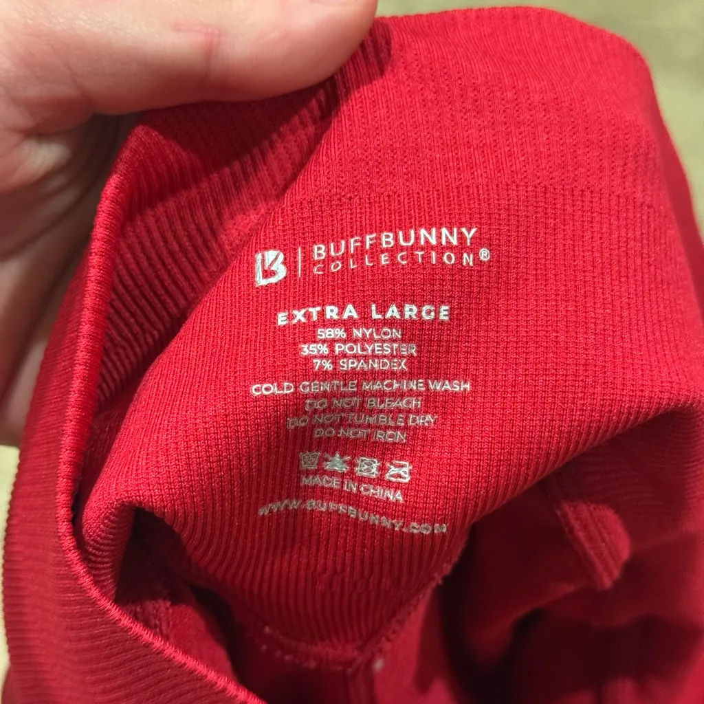Buffbunny Miracle Seamless Red Leggings Size XLarge - Image 3