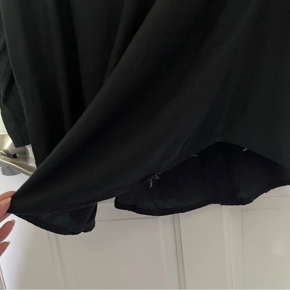 WOMAN Within floral embroidered long sleeve button down blouse size 14/16 M - Image 10