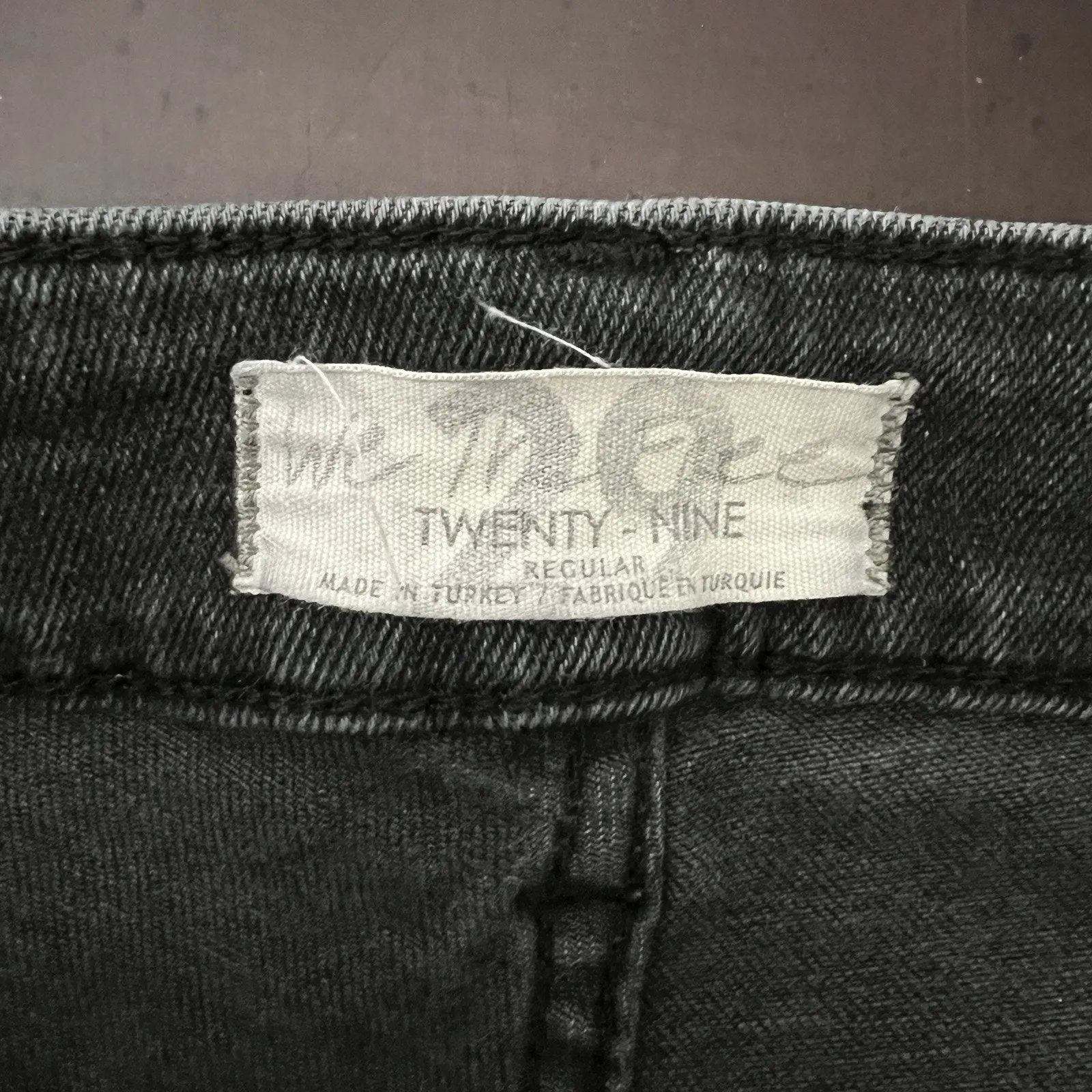 We The Free People Skinny Jeans High Rise Black Stretch Raw‎ Hem Women’s Size 29 - Image 9