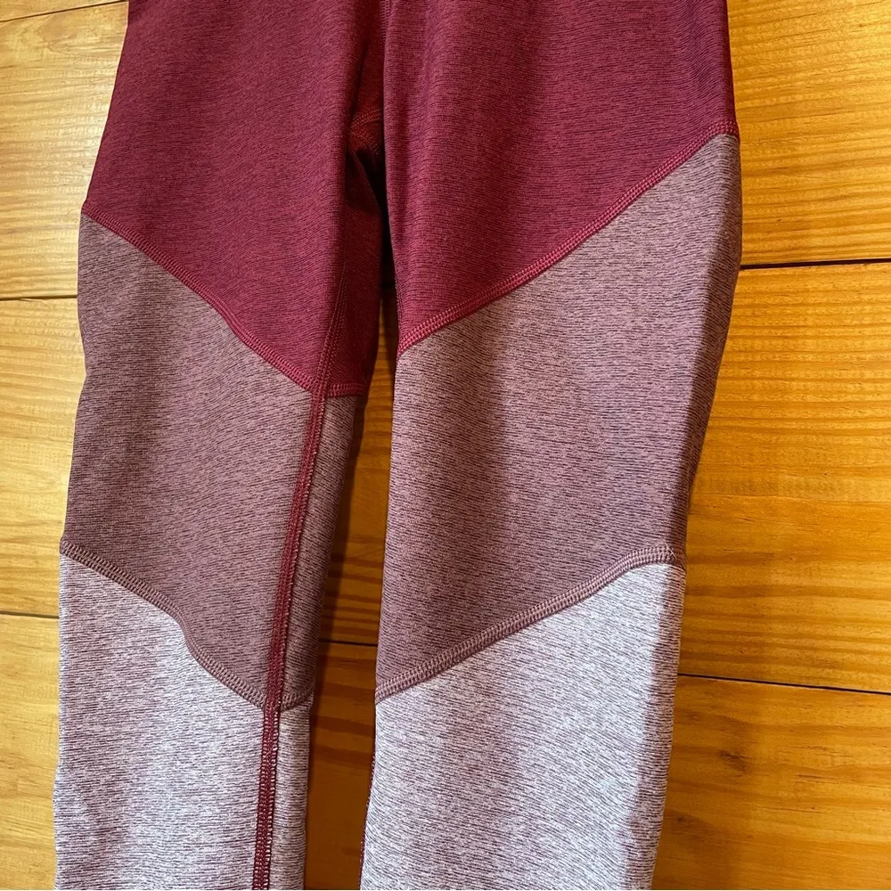 Outdoor Voices Colorblock Activewear Workout Leggings in Berry Pink Extra Small - Image 5