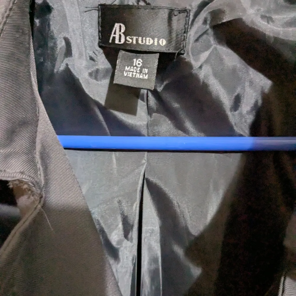 AB Studio Gray Trench Coat Classic Design 16 - Image 8