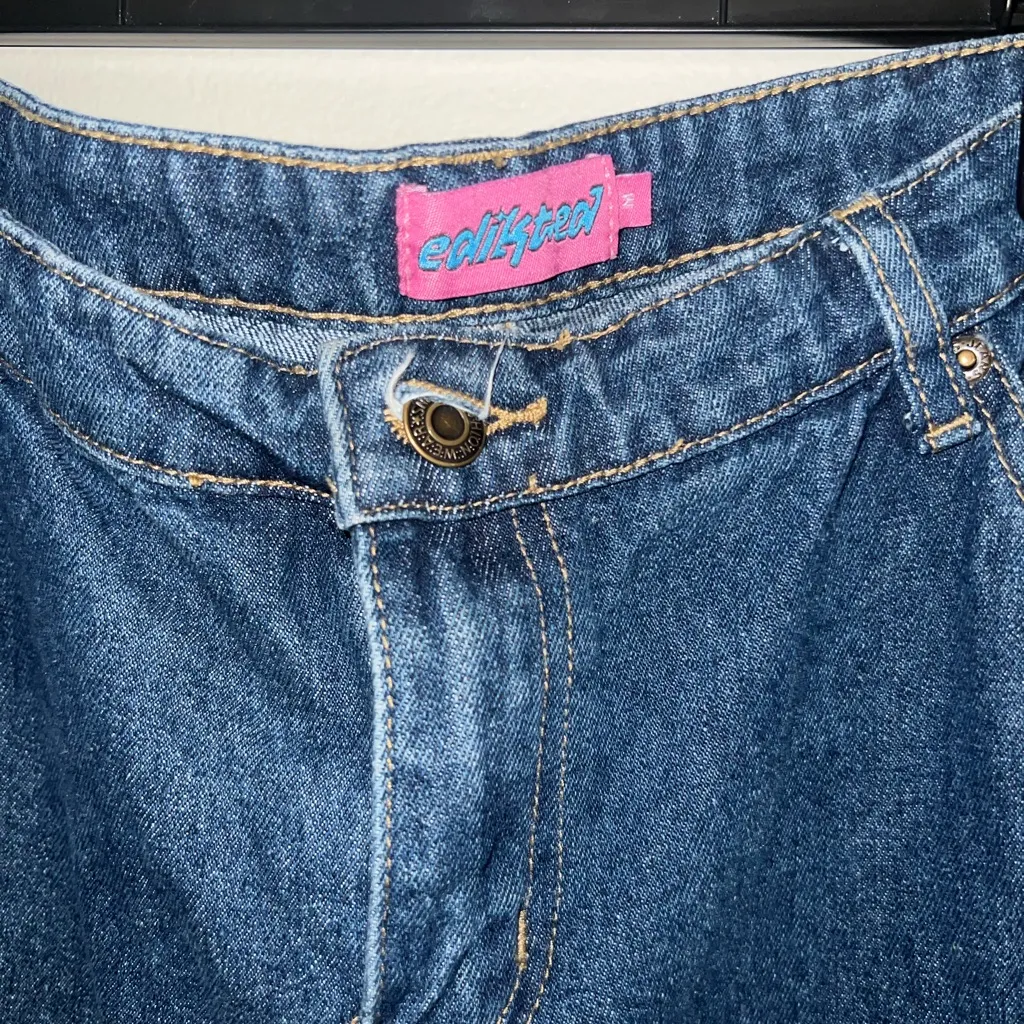 EDIKTED Ayla Low Rise Carpenter Jeans SIZE medium - Image 2