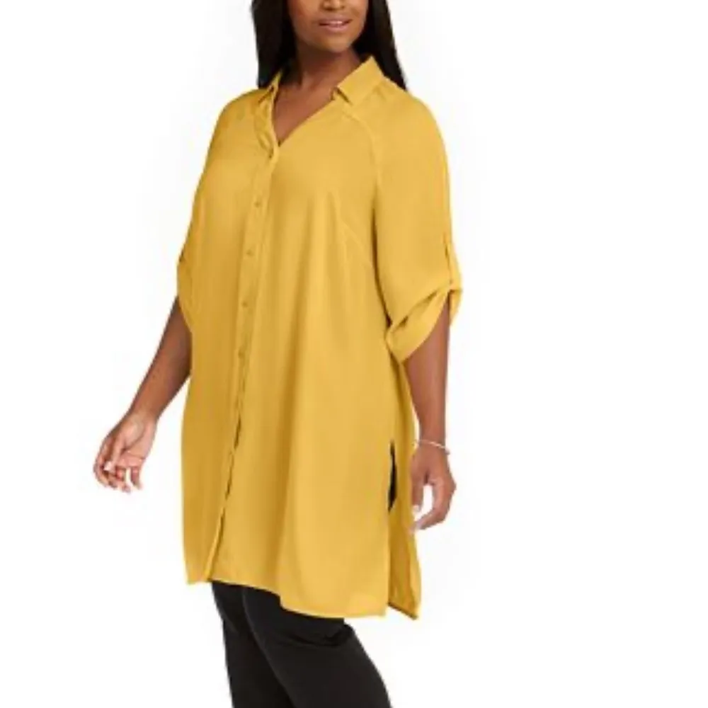 Alfani Roll-Tab Tunic‎ Shirt, Created for Macy's - Image 2