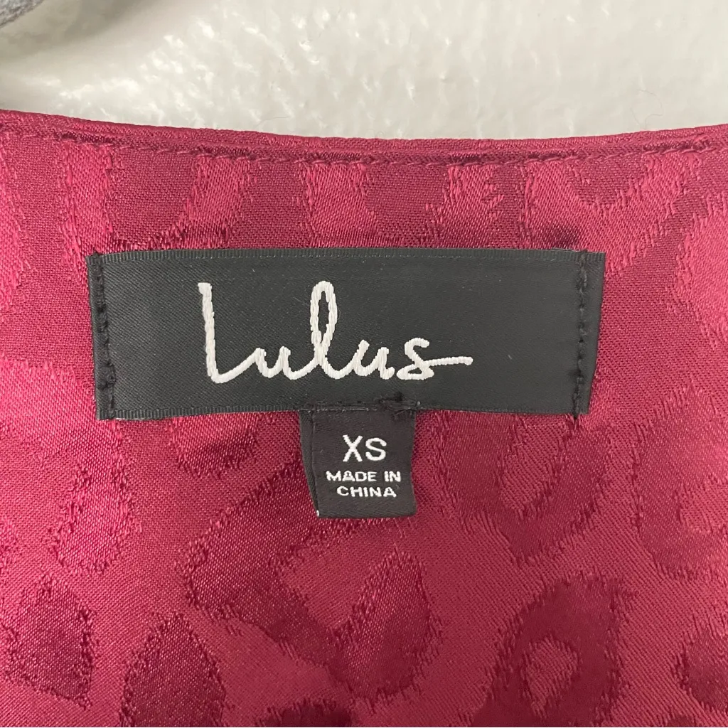 NWT Lulu’s Cheetah Print Burgundy Long Sleeve Bodysuit Size XS - Image 7