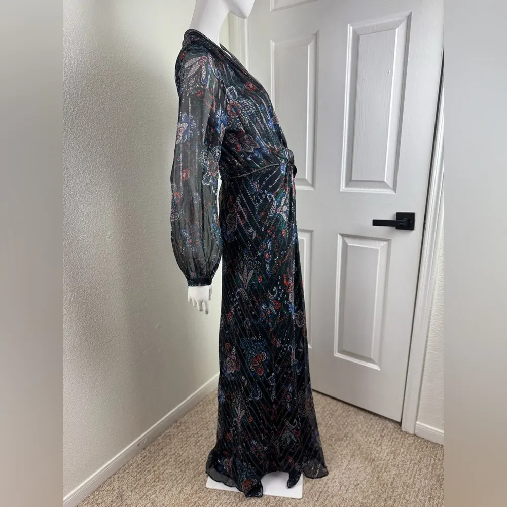 Veronica Beard Kaira Metallic Floral Silk Maxi Dress Size 8 NWT $895 - Image 3