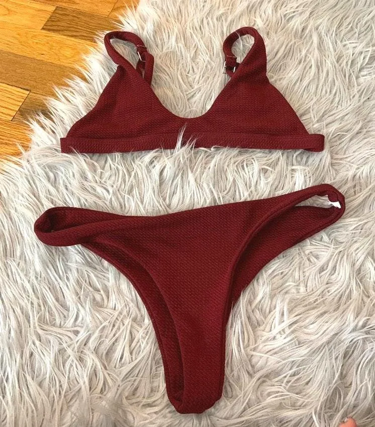 Zaful Burgundy Bikini - Image 2