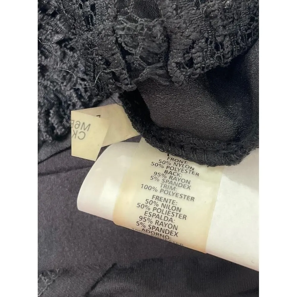 Calvin Klein Women Size XL Shirt Blouse Top Black Lace (12-30P) - Image 7