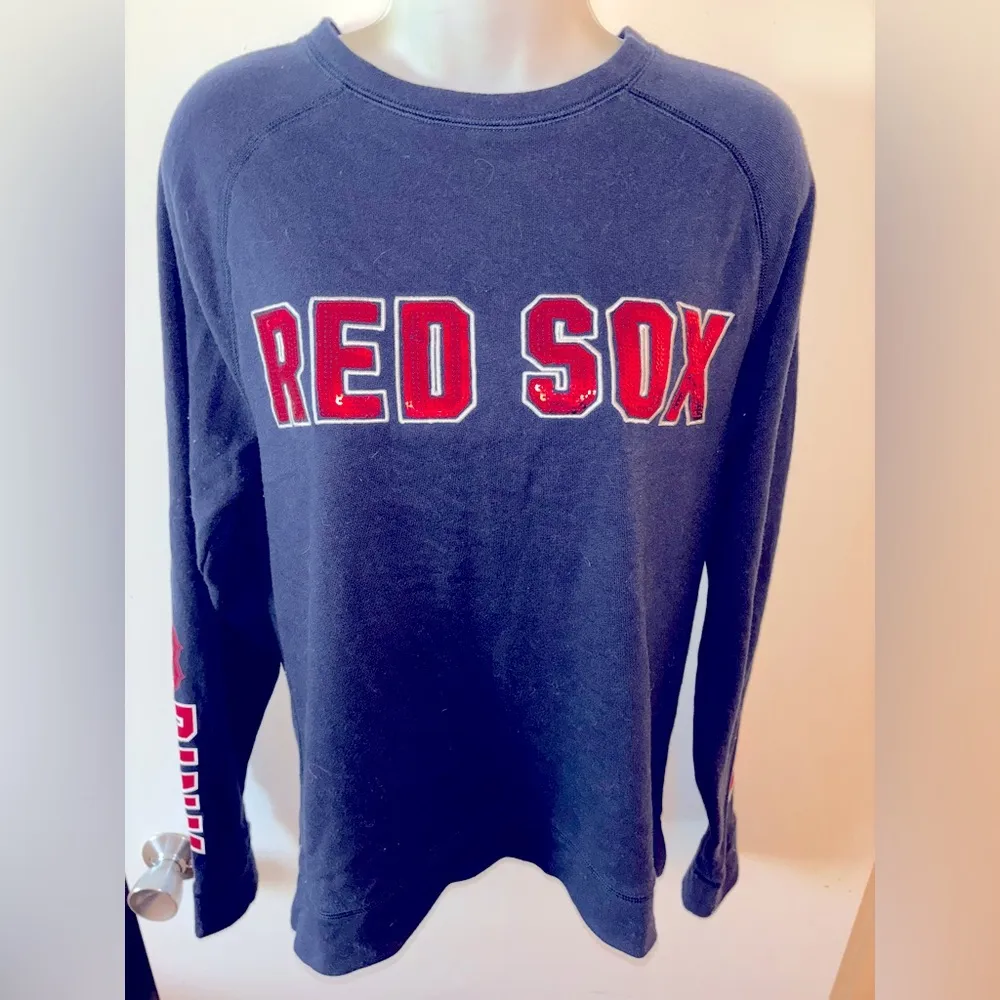 Victoria’s Secret Red Sox Sequins Long Sleeve sweatshirt top shirt XS - Image 7
