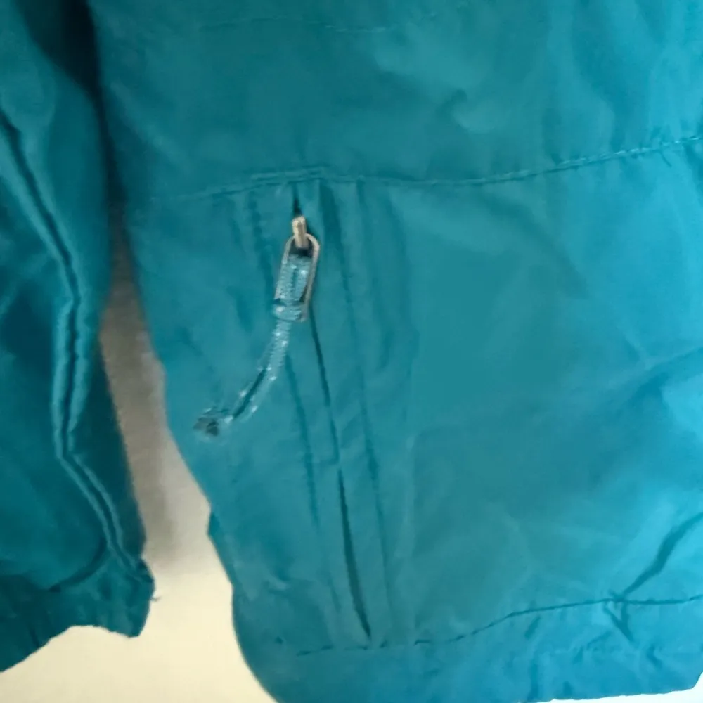 Columbia Rain to Fame Waterproof Hooded Jacket Windbreaker Teal Size Small - Image 9