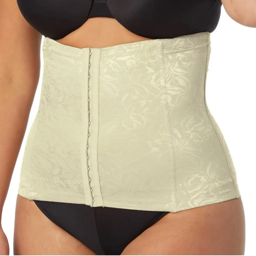 Maidenform Firm Control Shapewear Waist Cincher Corset Top Size XL Cream Floral - Image 2