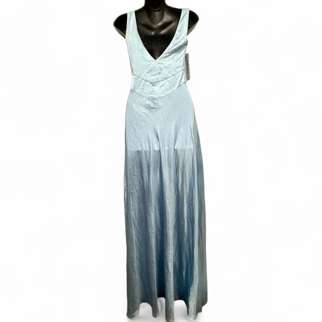 Princess Polly Birdette Plunge Maxi Dress Blue - Image 6