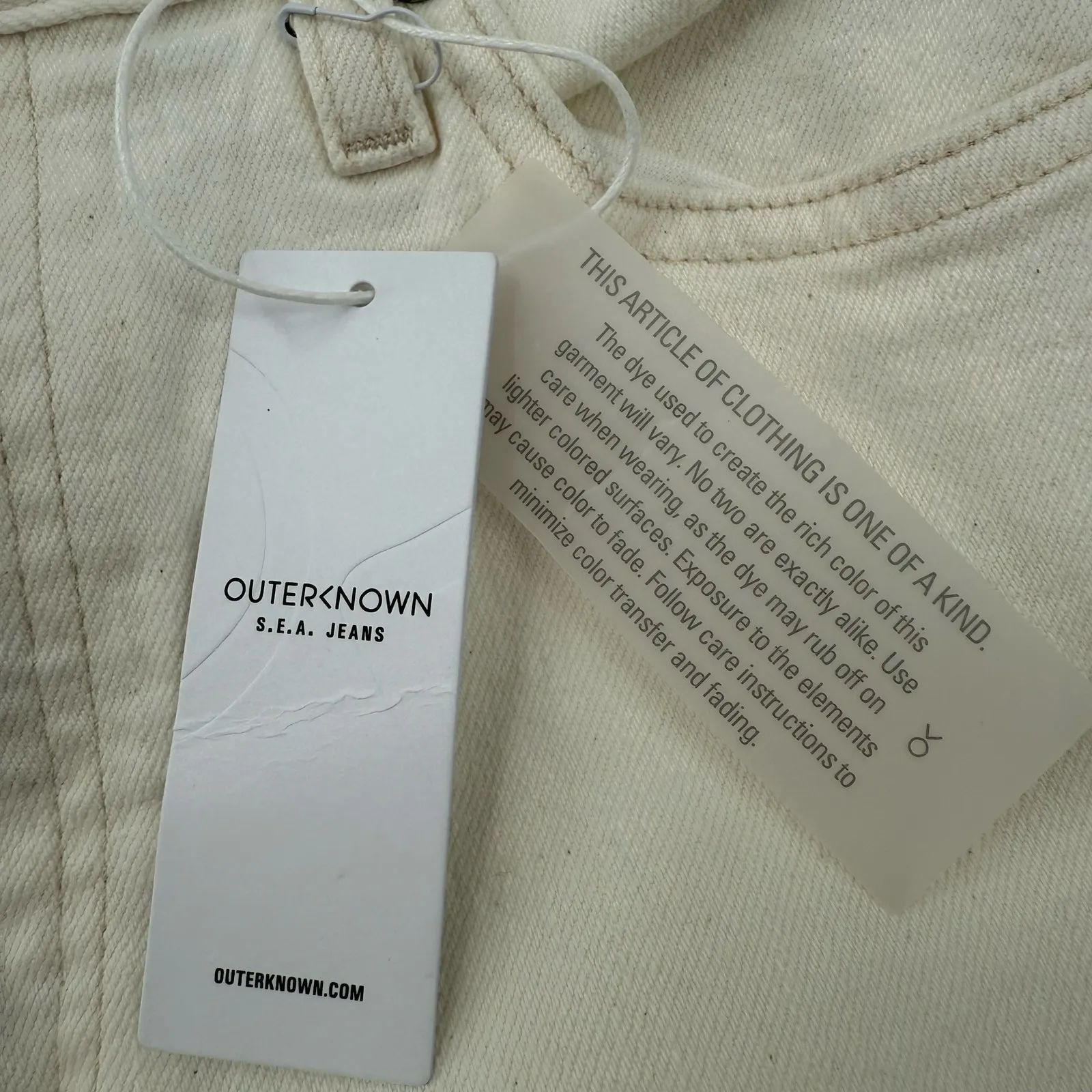 Outerknown S.E.A. Fillmore Boyfriend Jeans SZ 27 NWT Salt Organic Cotton Stretch - Image 6