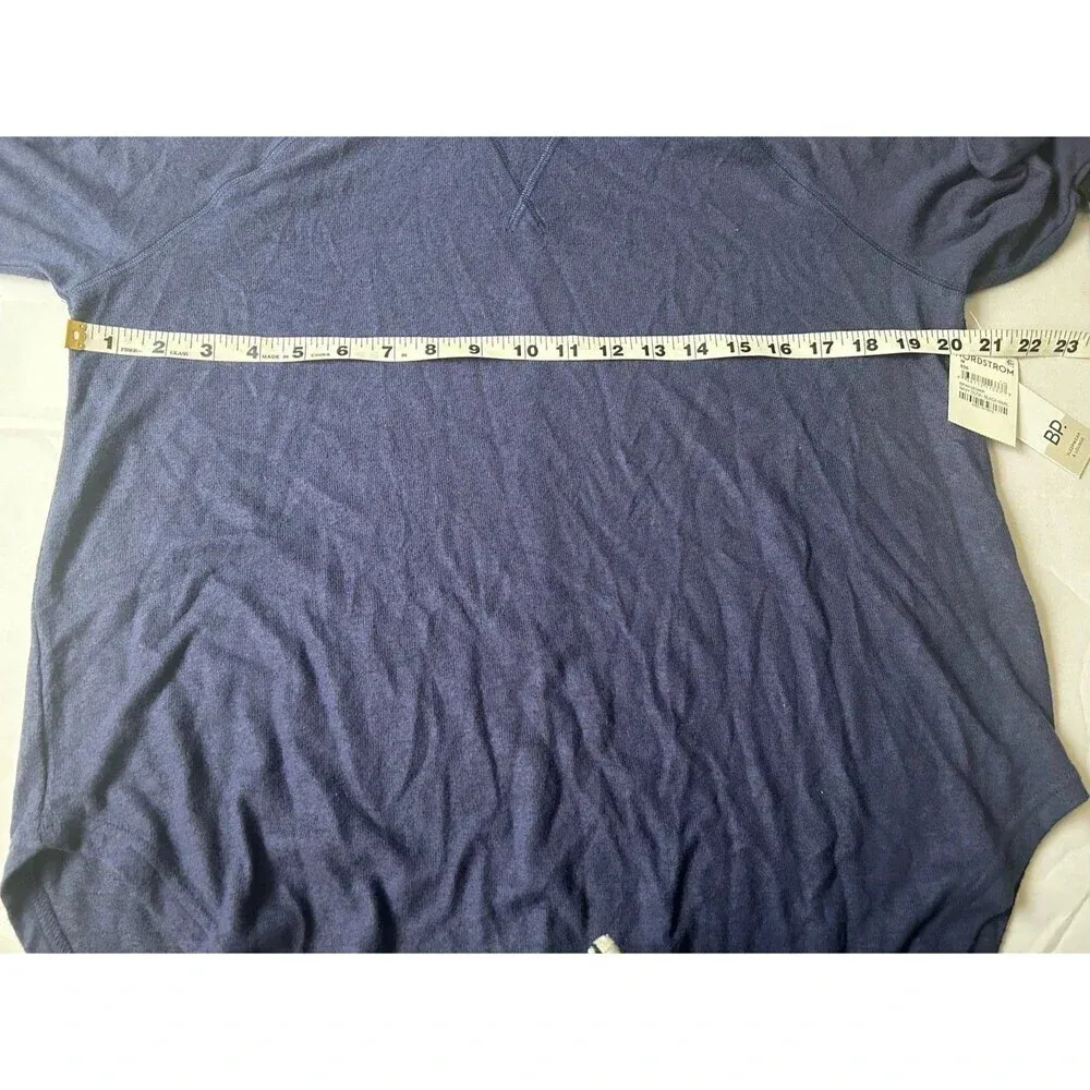 NWT BP Women's Blue Long Sleeve Lounge top Hooded Size M - Image 5