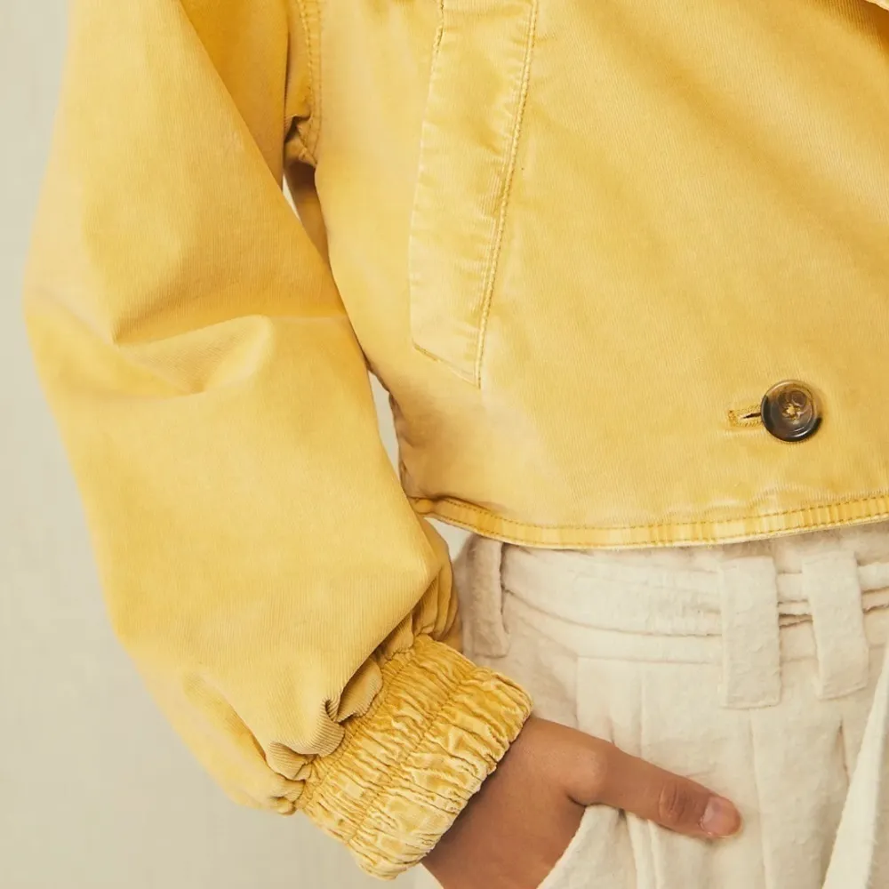 NWT Free People Sure Thing‎ Corduroy Bomber Jacket in Golden Finch Size Medium - Image 4