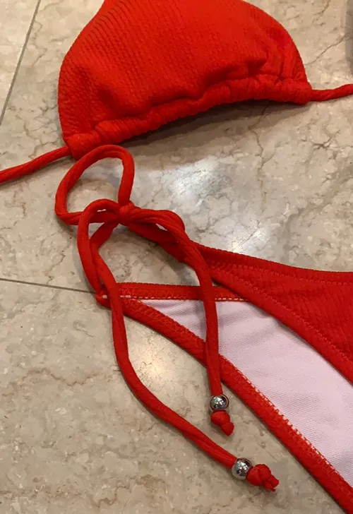 String Bikini Red Size M - Image 7