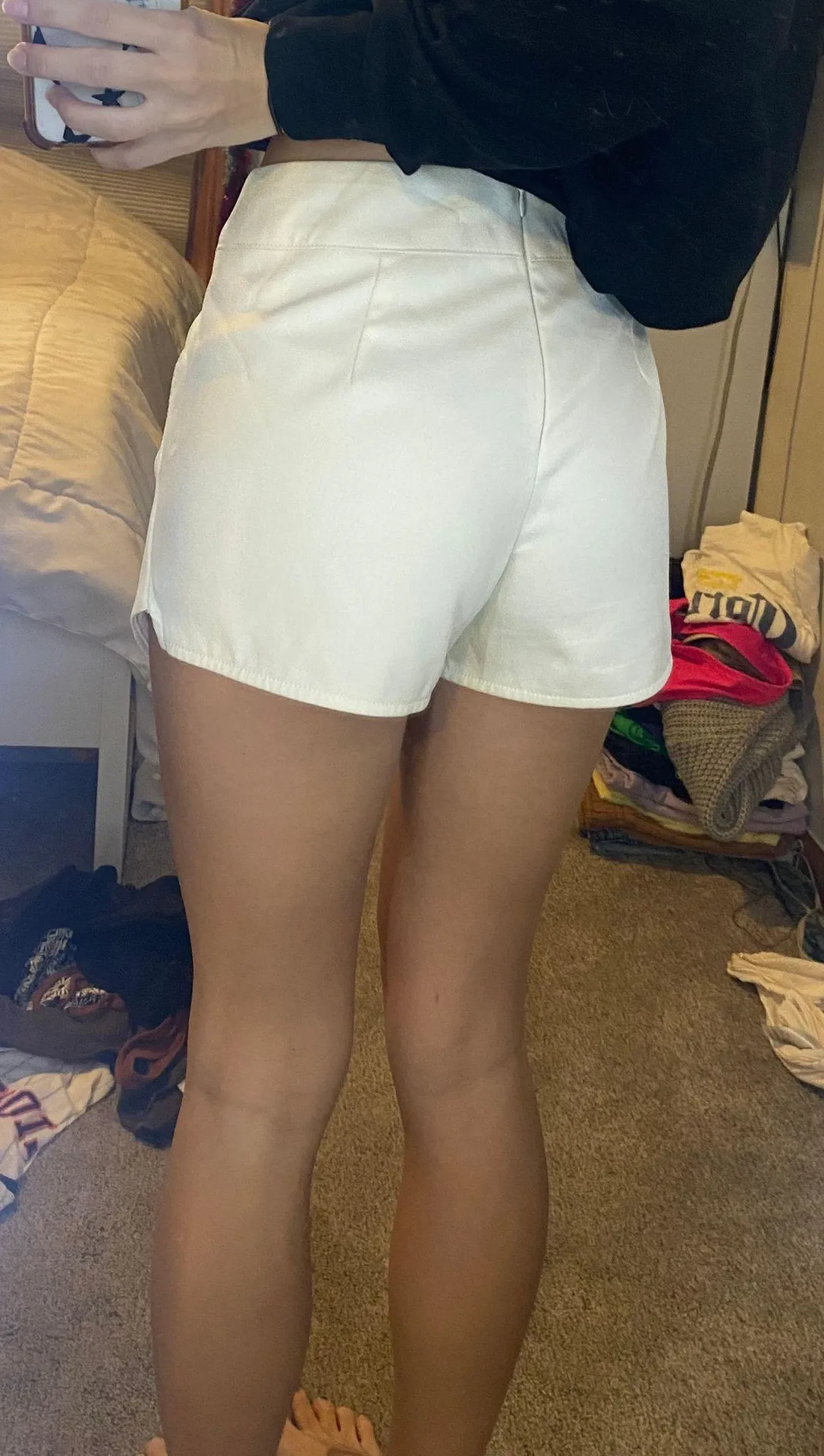 White Envelope Shorts - Image 3