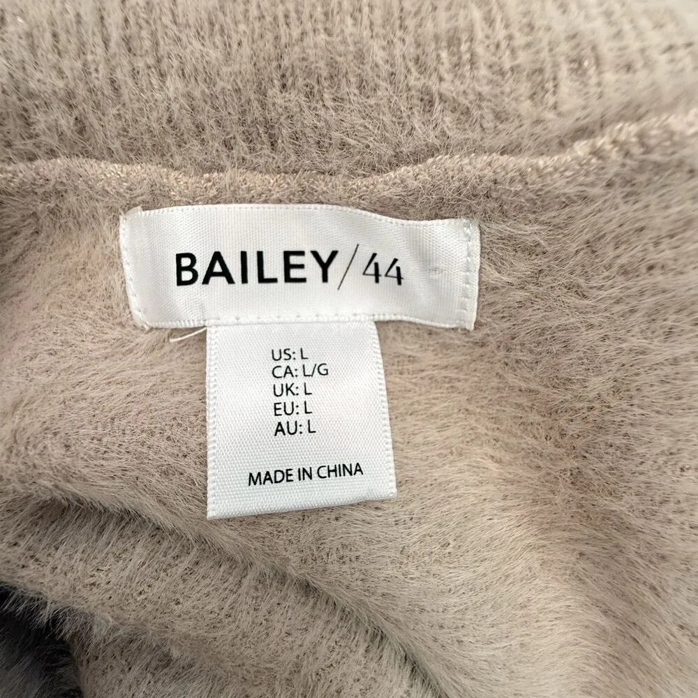 BAILEY Women sleeveless sweater cream ivory soft viscose quiet luxury size L Tan Size L - Image 2