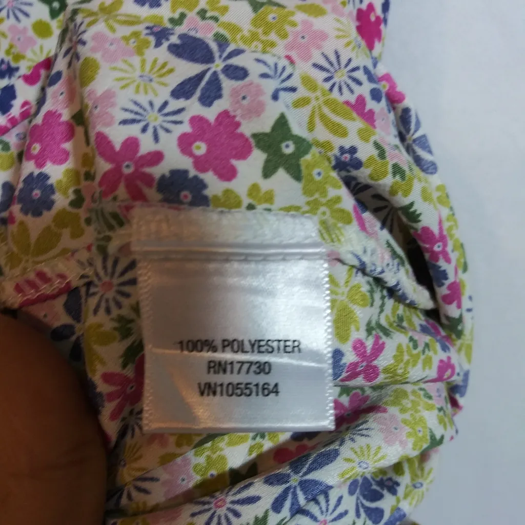 Liberty of London Target Garden Party Floral Ruffle Sleeveless Top Size L White Size L - Image 6