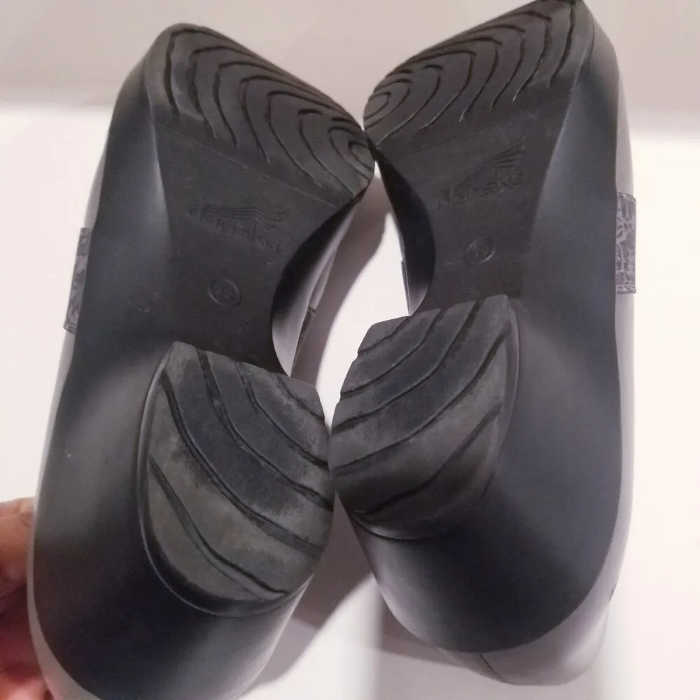 Dansko Leather Slip on Clogs - Image 12