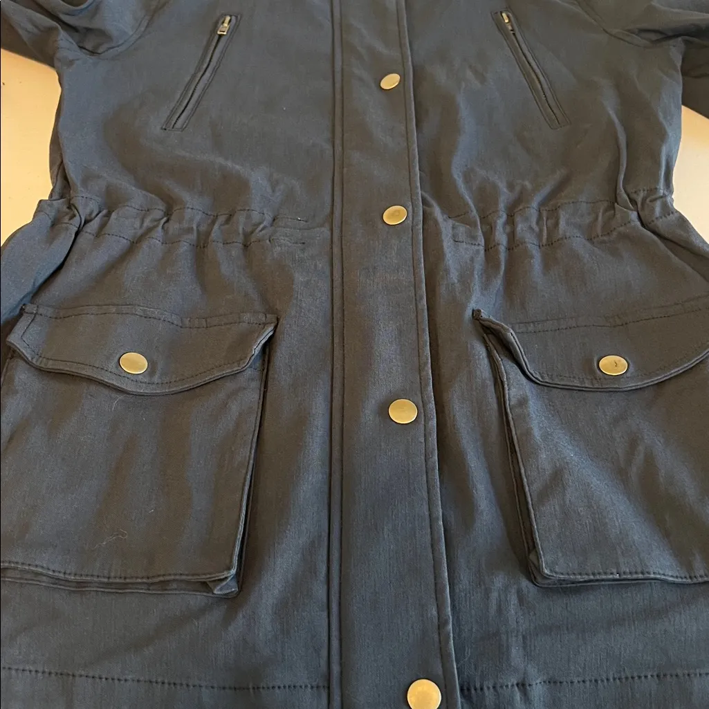 Eden Society Holly Contrast Hooded Cargo Jacket Dark Gray Size Small - Image 10