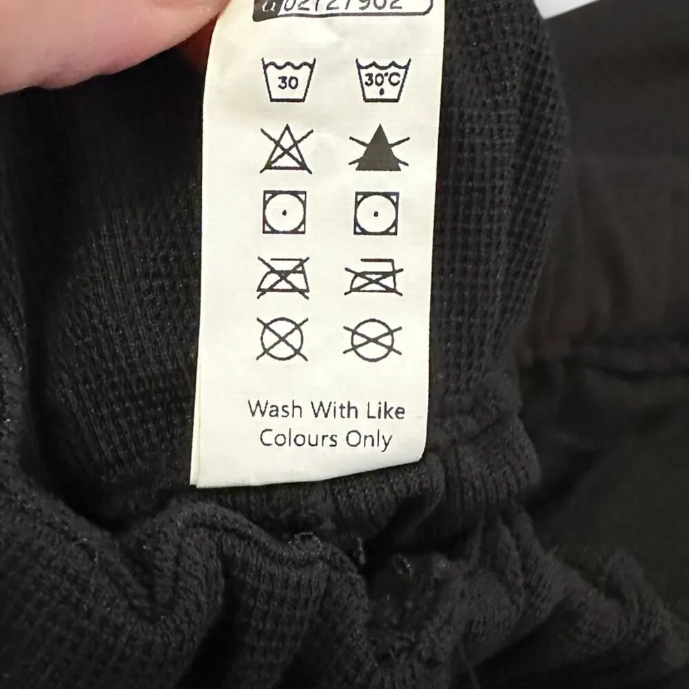 Halara Black Wide-Leg Pants Size M Regular Polyester Stretch Elastic Waist - Image 6