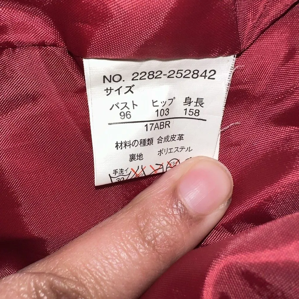 Avelina Regard Womens‎ VTG Japanese Faux Leather Jacket Winter Sz M Black Size M - Image 3