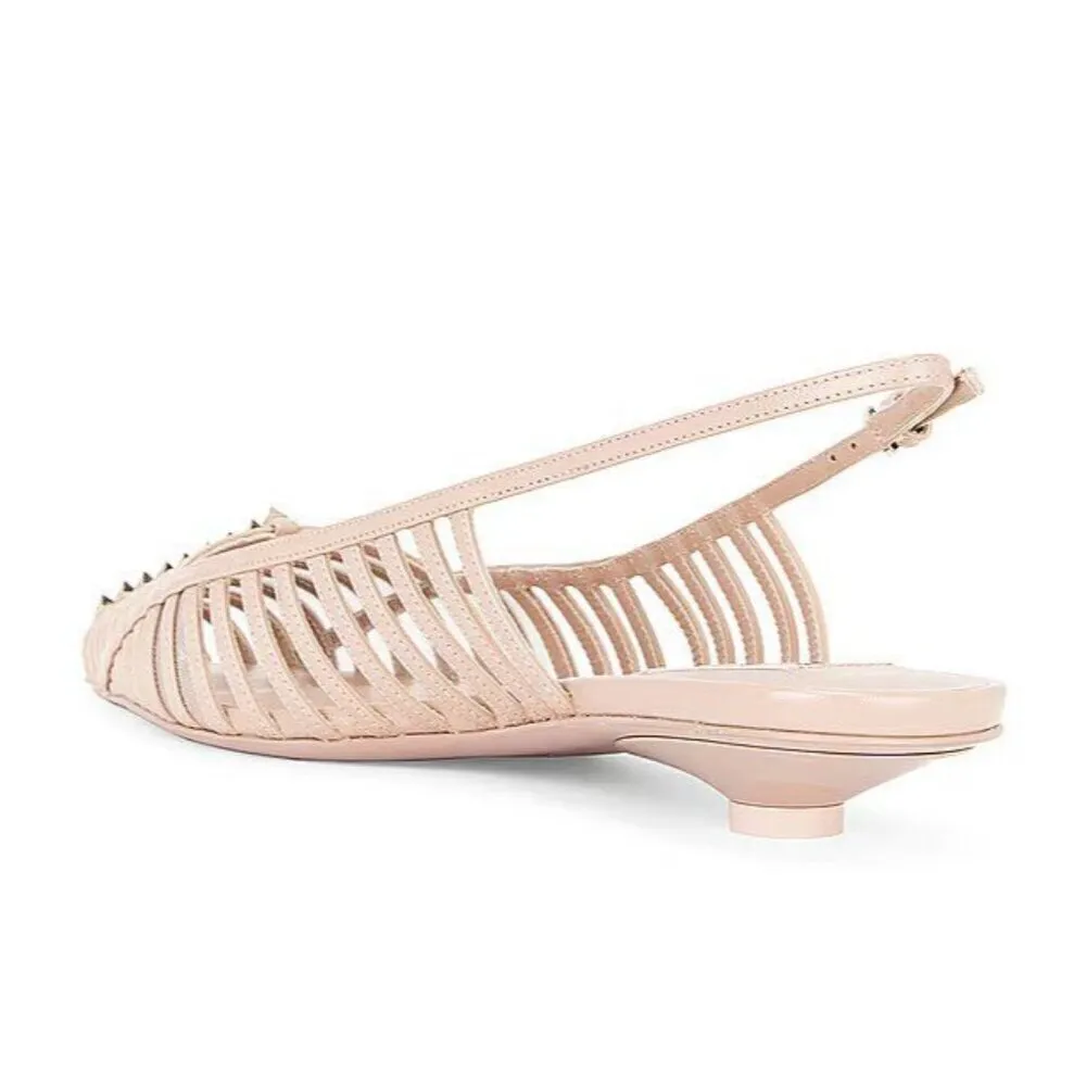 VALENTINO GARAVANI Rockstud Wispy Ballerina Flats in Rose Cannelle 40 With box - Image 14