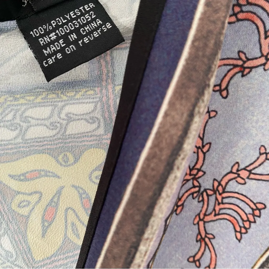 Citron Santa Monica Boho Floral Open Kimono Top Purple Cream Black size 1X - Image 6