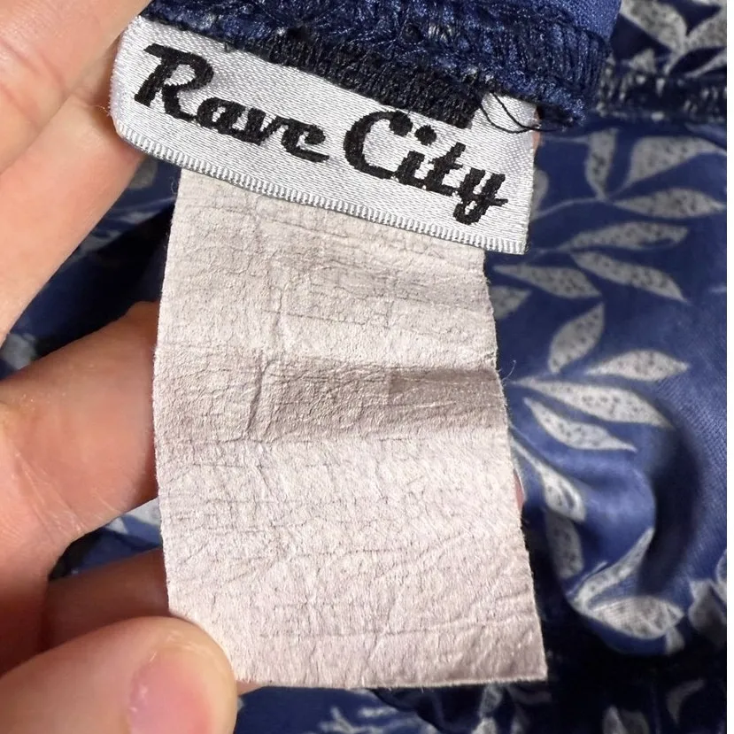 Y2K rave city maxi skirt Blue Size M - Image 6