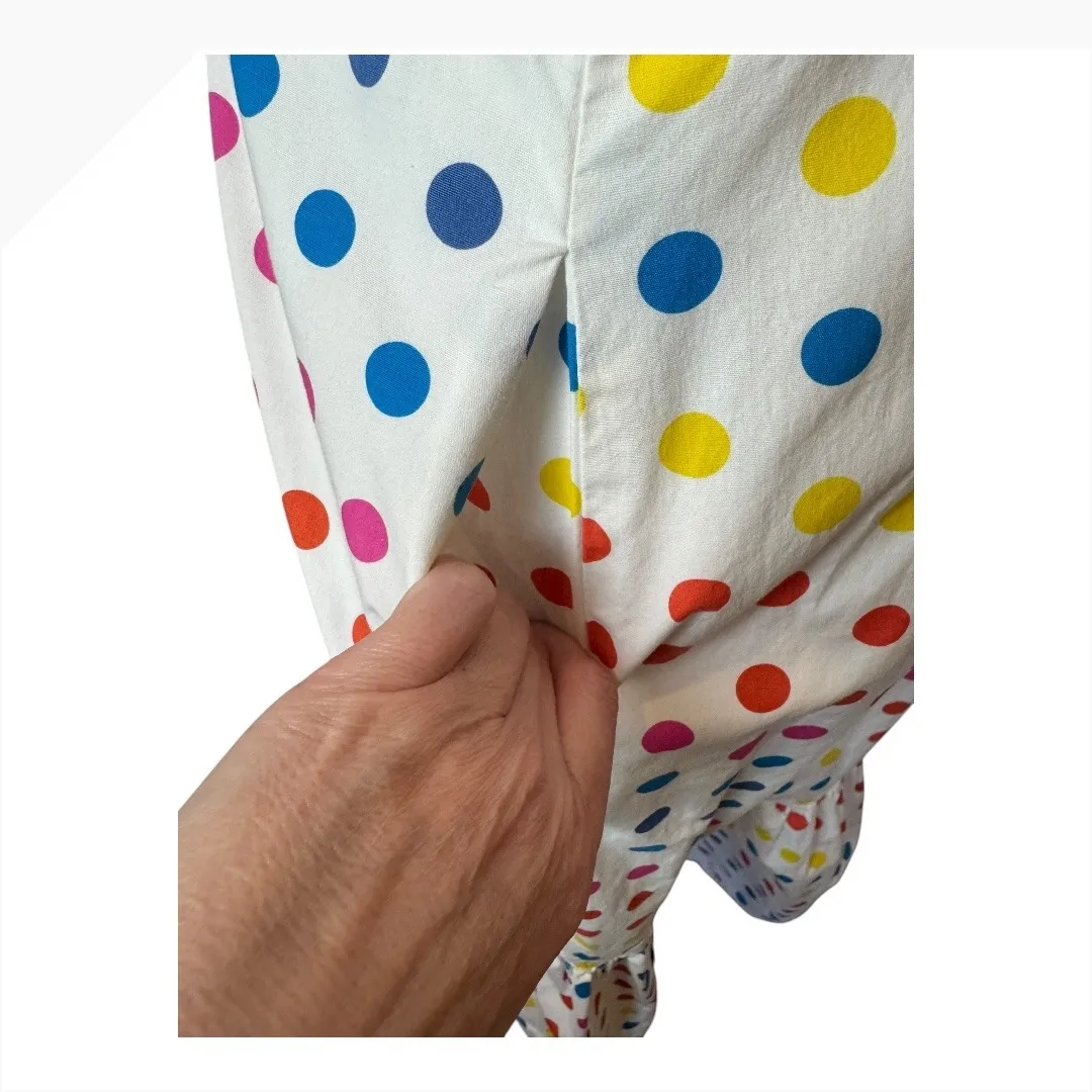Color Me Courtney Dress Women 4 White Dipping Dot Polka Dot Minnie Midi‎ Boho - Image 8