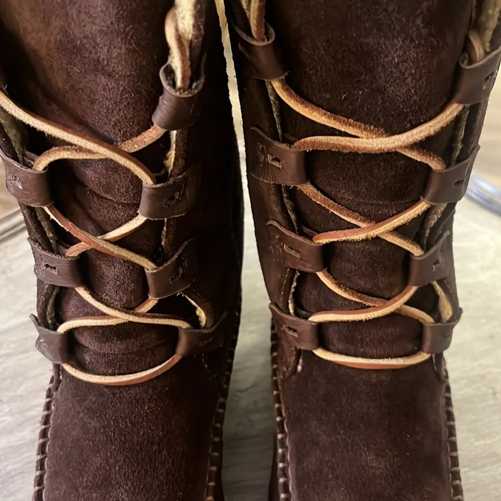 Timberland Fauna lace up moccasin boots winter warm size 7.5 - Image 14