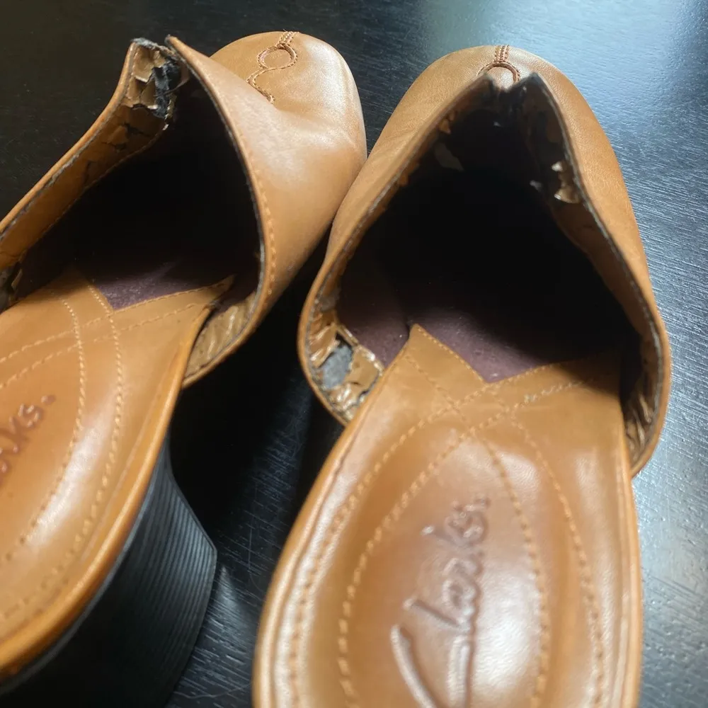 vintage leather heeled clogs - Image 6