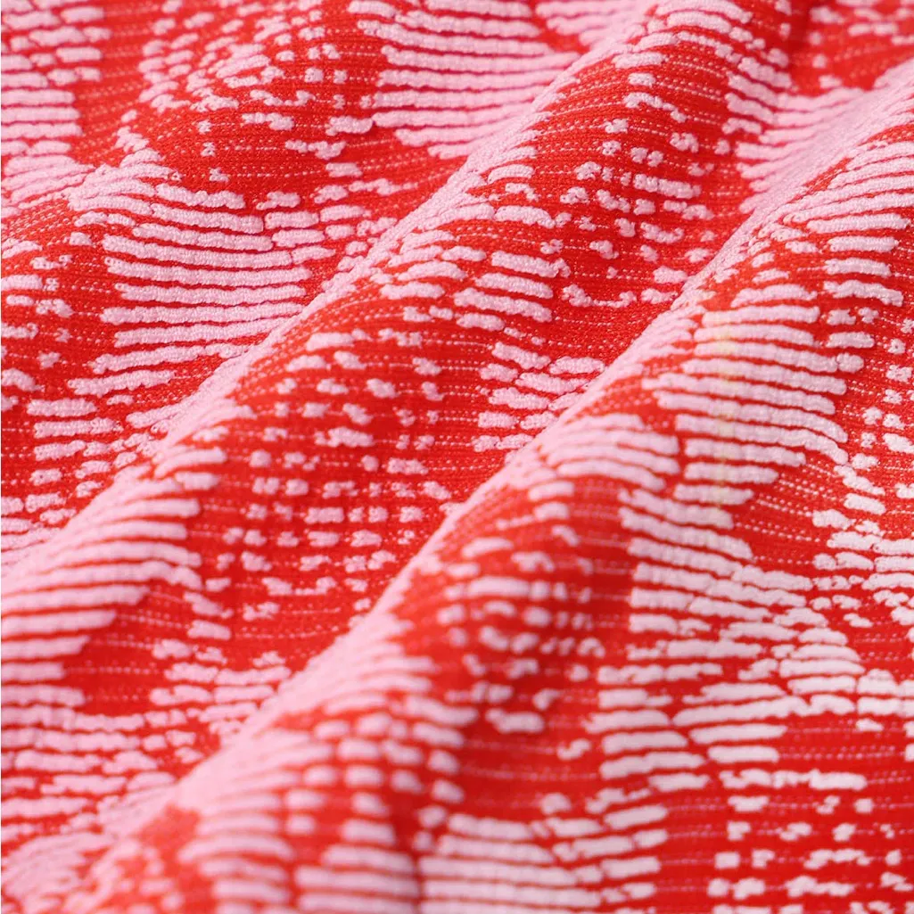 Berlook Red Rose Textured Underwire Bikini Top and Bottom Size M - Image 5