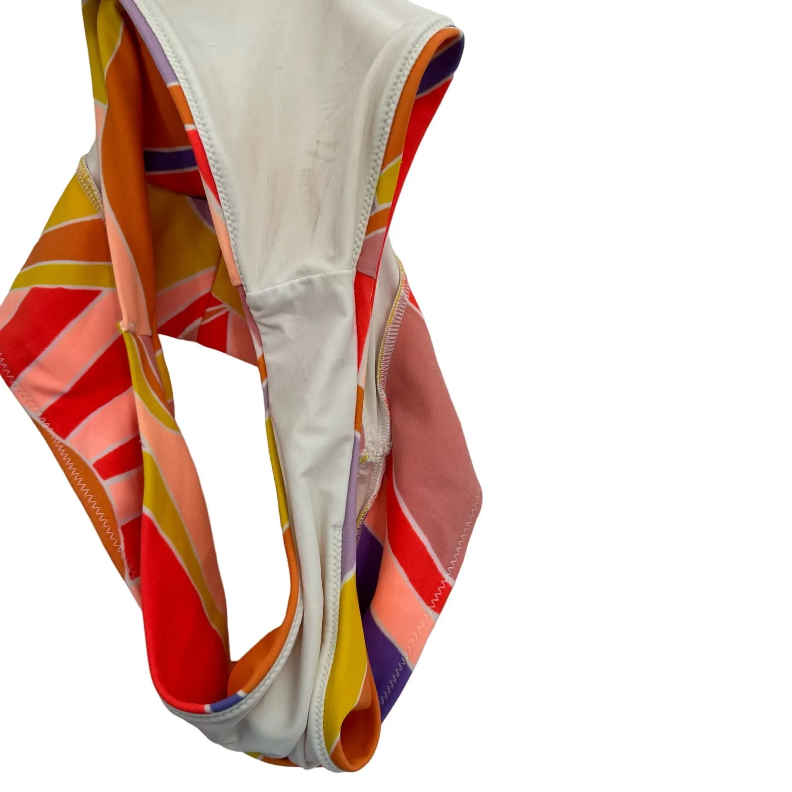 Aerie size Small bathing suit bikini bottoms cheeky high cut‎ yellow orange pink - Image 4