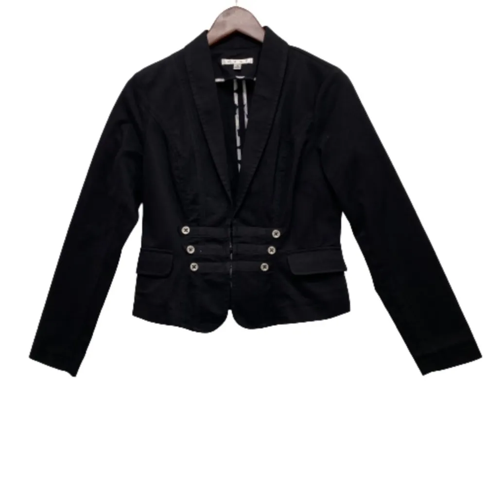 Cabi 329 Military Inspired Twill Jacket Black Women’s Size 2 - Image 4