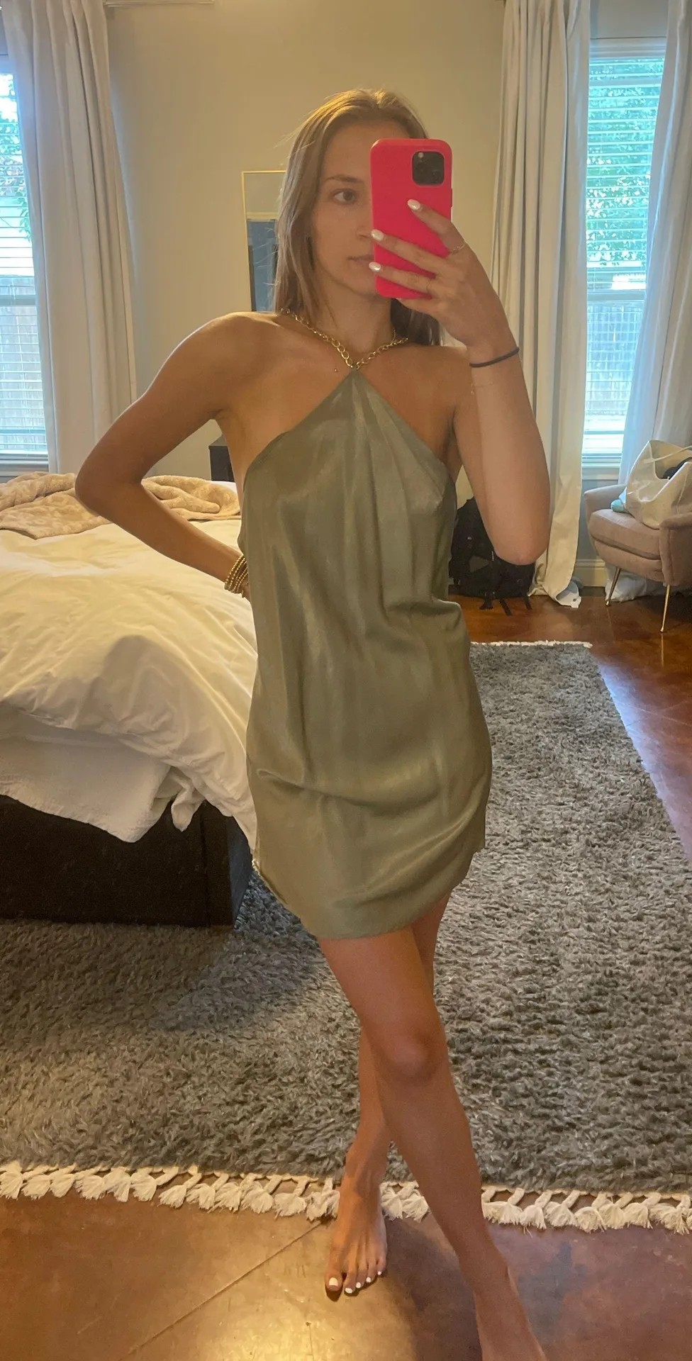 FORE Chain Detail Open-Back Dress - Image 3