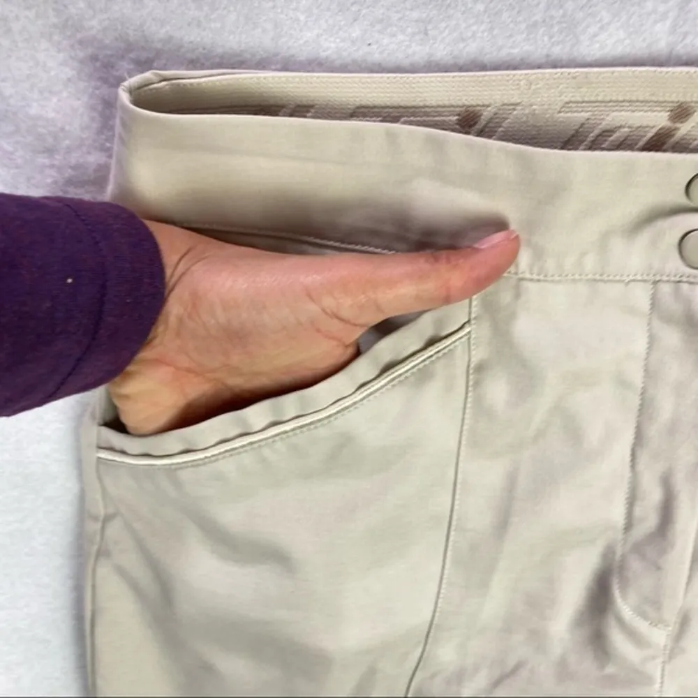 Tail‎ Womens Pants Size 6 Stretch Beige High Rise Straight Leg Cropped - Image 4