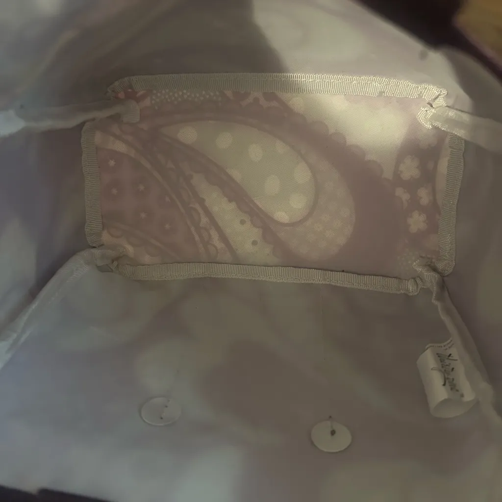 Thirty One Mini organizer in plum paisley caddy knitting bag gardening shower White - Image 8