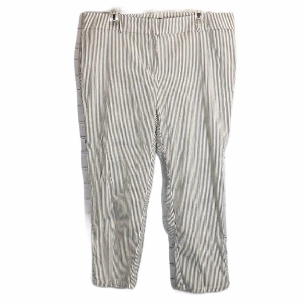 Ann Taylor Signature Pinstriped Cropped Pants - Image 2