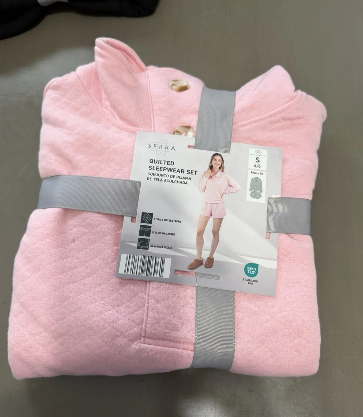Aldi Serra Ladies 2 Piece Quilted Sleepwear Set Pink Size Small 4-6 NEW - Image 1